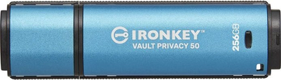 USB Kingston IronKey Vault Privacy 50, 256GB, USB 3.2, blu
