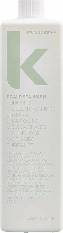 Shampo për skalp Kevin Murphy Scalp Spa Wash, pastruese micelare, 1000 ml, e bardhë