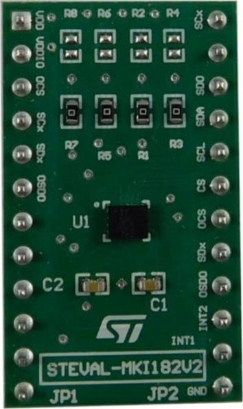 Pllakë zhvillimore STMicroelectronics STEVAL-MKI182V2, sensor ISM330DLC, gjelbër