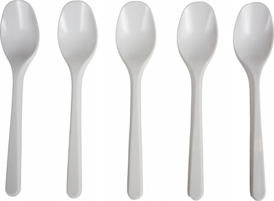 Luga plastike White, set 50 copë, njëpërdorimshme, e bardhë