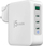 Karikues mure J5create JUP43130F-FN, 130W GaN, 3x USB-C 1x USB-A, gri me të bardhë