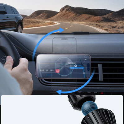 Mbajtëse magnetike për veturë Joyroom JR-ZS240, karikim wireless 15W, e zezë