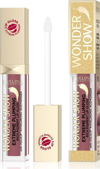 Lipglos volumizues Golden Rose Wonder Show Plumping, me shkëlqim, transparent