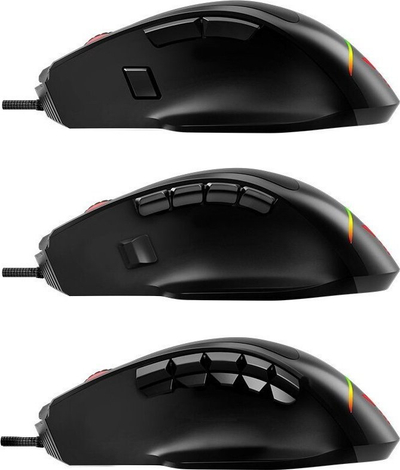 Гејминг глушец Savio Valiant SAVGM-VALIANT, RGB, со кабел, црн