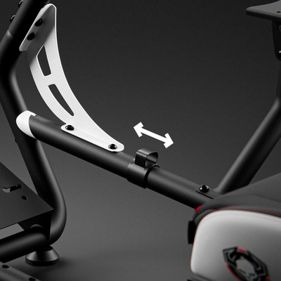 Kokpit garash Diablo Chairs X-Drive, ulëse gaming ergonomike, konstrukt metalik për timon dhe pedale, bardh e zezë