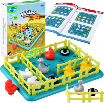 Lojë edukative logjike Moya Happy Farm GR0597, 60 sfida, për fëmijë 3+, shumëngjyrëshe