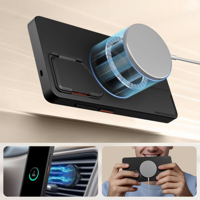 Футрола за телефон Tech-Protect Kevlar Aura MagSafe, Samsung Galaxy S25 Ultra, црна портокалова