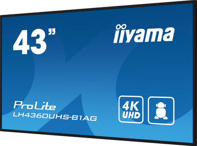 Monitor profesional Iiyama ProLite LH4360UHS-B1AG, 43", 4K, i zi