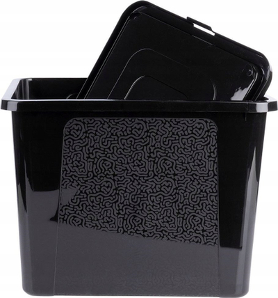 Kuti ruajtjeje Vilde Storage Container, 30L, plastikë, e zezë