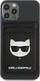 Portofol magnetik për telefon Karl Lagerfeld Saffiano Choupette Head, me xhepa kartash, i zi