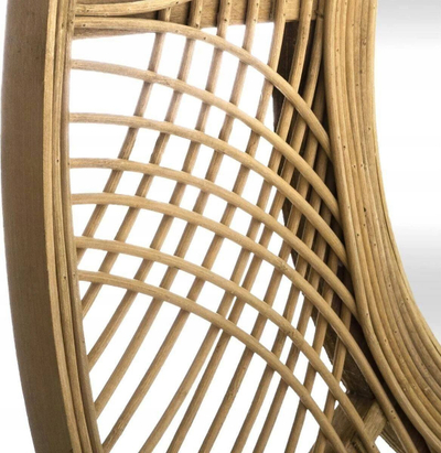 Pasqyrë murale Atmosphera Ina Bamboo, 70cm, bambu, bezhë
