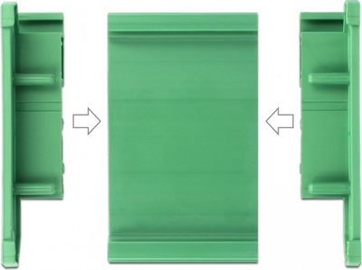 Set montimi DeLOCK 65989, për pllaka 72 mm, për shina DIN 15 mm dhe 35 mm