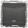 Ndërprerës hotelier i dyfishtë Kontakt Simon S.54 DWH2.01/49, LED blu, black matt