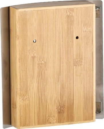 Kabinet për çelsa Schlüssel 13846, dru ahu, çelik inoksi, ngjyr argjendi