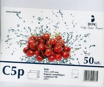 Set zarfa Bong, C5, HK B/O BM, 50 copë, të bardhë