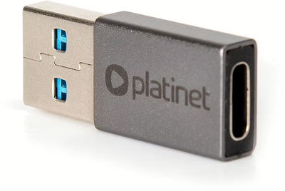 Adaptor USB Platinet USB A në USB C Gen 1, data dhe video, gri