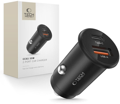 Karikues makine Tech-Protect CC02, 2 porta, 35W PD QC3.0, i zi