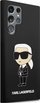 Maskë mbrojtëse Karl Lagerfeld Liquid Silicone Ikonik NFT për Samsung Galaxy S24 Ultra, silikon i lëngshëm, e zezë
