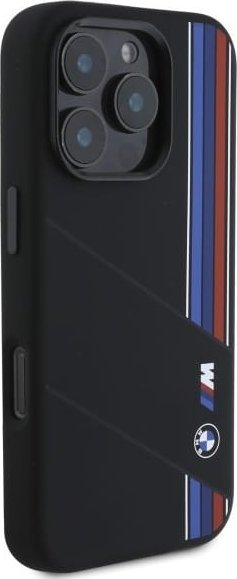 Kapak telefoni BMW M Series BMHMP16X23SCUK, silikon, MagSafe, për iPhone 16 Pro Max 6.9", i zi