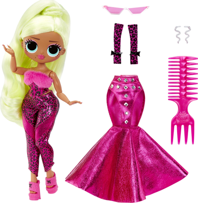 Kukull LOL Surprise OMG Lady Diva, me gjëra shtesë, për mosha 4+, rozë metalike