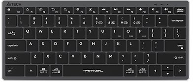 Tastierë A4Tech FBX51C, Bluetooth dhe 2.4G wireless, e karikueshme, gri