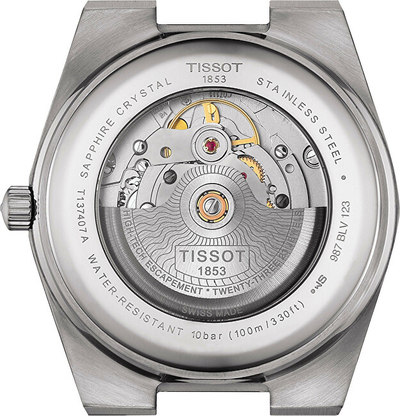 Orë dore për meshkuj Tissot PRX Powermatic 80 Ice Blue, e argjendtë