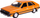 Maket makine PRL Collection FSO Polonez, shkalla 1:43, metal, portokalli