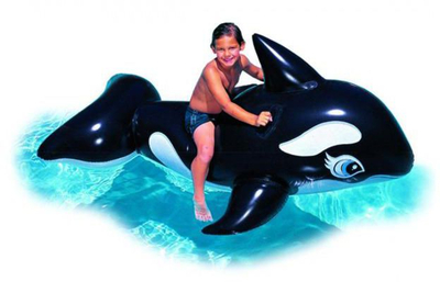 Rene frymëse Intex Killer Whale, 193x119 cm, për pishinë dhe det, shumëngjyrëshe