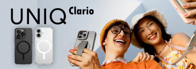 Këllëf Uniq Clario për iPhone 16 Pro Max, 6.9", MagSafe, transparent me nuancë smoky