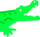 Vizore plastike Starpak Crocodile, 15 cm, jeshile
