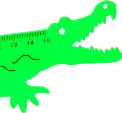 Vizore plastike Starpak Crocodile, 15 cm, jeshile