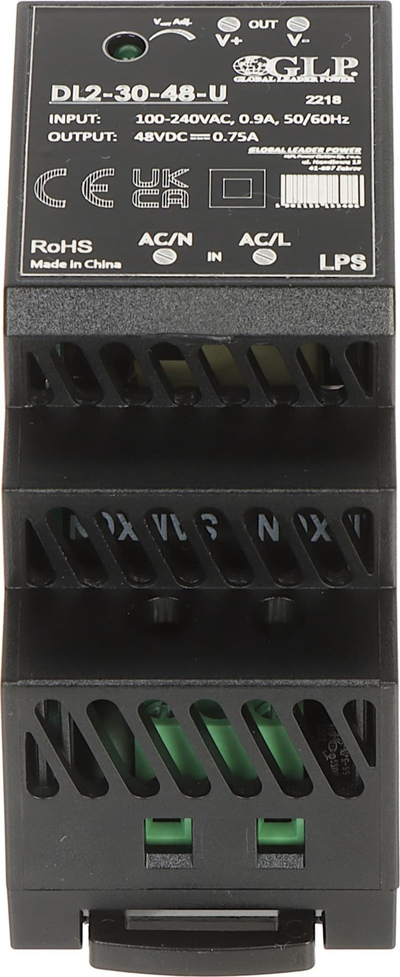 Furnizim me energji në shina DIN Delixi DL2-30-48-U, 48V, 30W, gri