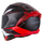 Helmetë moto Cassida Aero Drome, full face, polikarbonat, e zezë pearl e kuqe e bardhë gri