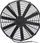 Ventilator ftohës Straight Blade 30100401, 16", 1298 CFM, i zi
