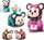 Lodër mi miu me shtypje Gazelo Mouse, plastikë, set 12 copë, shumëngjyrëshe