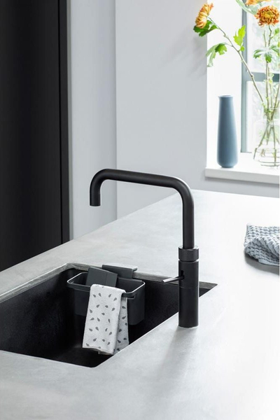 Organizues lavamani Brabantia Sink Side 302466, për sfungjerë dhe furça, gri e errët