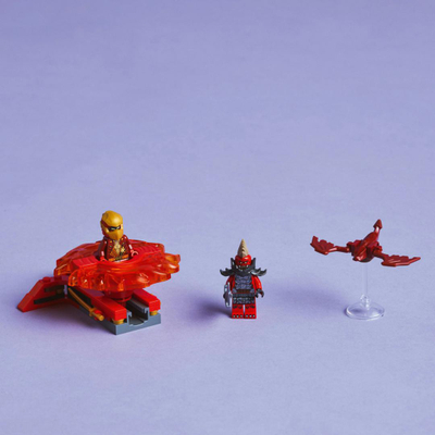 Lodër LEGO NINJAGO Kai's Dragon Spinjitzu Spinner, set ndërtimi, me 2 minifigura, shumëngjyrëshe