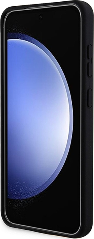 Mbulesë telefoni Karl Lagerfeld Ikonik NFT Liquid Silicone për Samsung Galaxy S24 Plus, silikon i lëngshëm, mbrojtje nga goditjet, e zezë