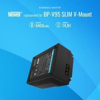Bateri V-Mount Newell BP-V95 SLIM, 95Wh, e hollë, kompakte, e zezë