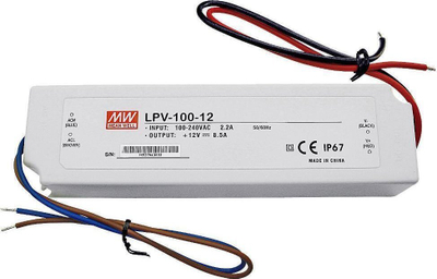 Furnizues energjie MeanWell LED 100W, 12V 8.5A, IP67