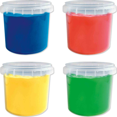 Set boje gishtash SES Creative Finger Paint, 4 ngjyra, 4 x 110 ml, shumëngjyrëshe