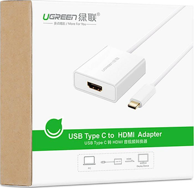 Adapter USB C në HDMI Ugreen 40273, 4K, i bardhë