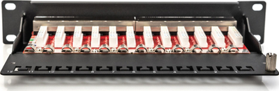 Patch panel Digitus DN-91612S-EA, 10\" 1U, 12x RJ45 Cat 6A, i zi