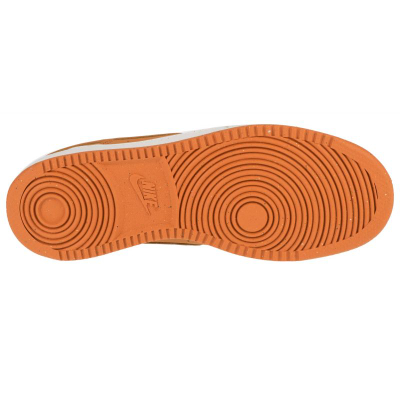 Патики Nike Court Vision Low, кожа, гумен ѓон, бела боја на жито
