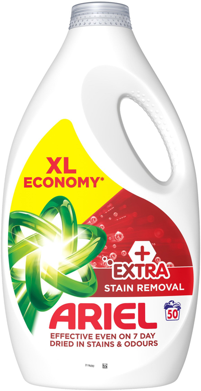 Detergjent xhel për rroba Ariel Plus Extra Clean, 2.25L, 50 larje