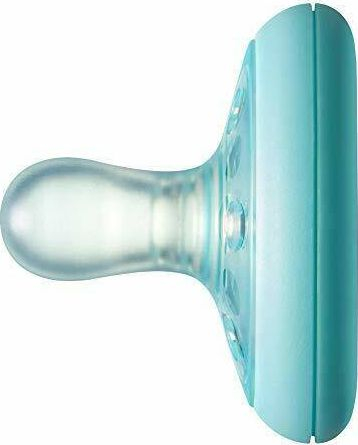 Qetësues për bebe Tommee Tippee Closer to Nature, silikon, 6–18 muaj, set me 2 copë, i bardhë me blu