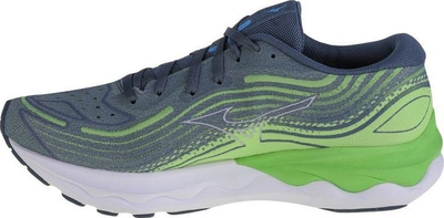 Atlete vrapimi Mizuno Wave Skyrise 4 M për burra, gri me jeshile