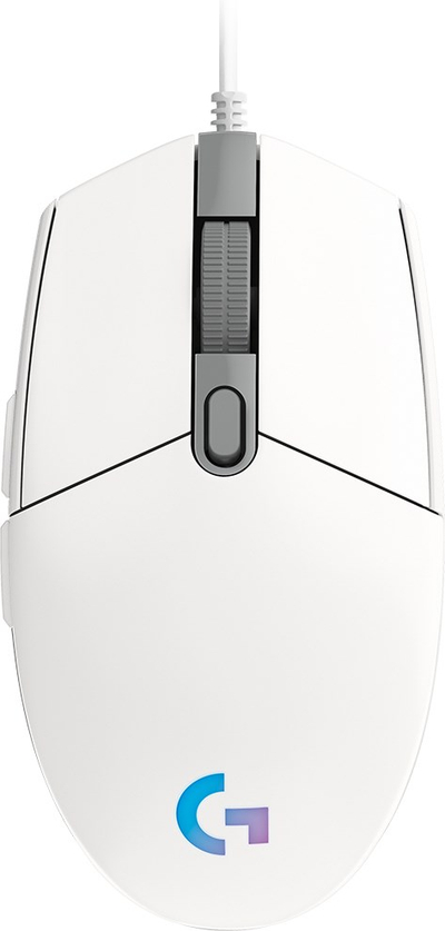 Maus lojrash Logitech G203 LIGHTSYNC, 8000 DPI, RGB, i bardhë