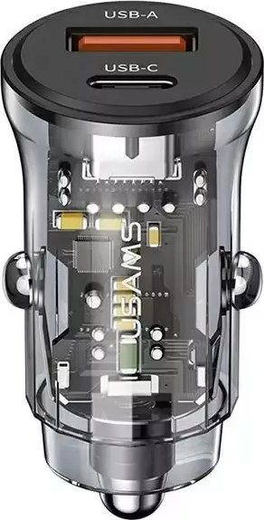 Karikues makine USAMS C32 US CC164, 1x USB 1x USB C, 30W Fast Charge, i zi
