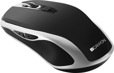 Maus wireless Canyon me bateri të rikarikueshme, optik, karikim pa tela, i zi